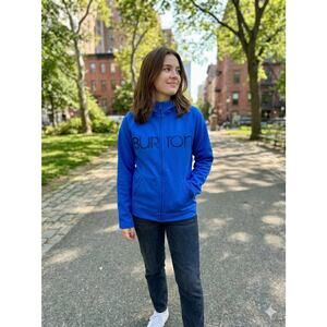 Burton Full Zip Hoodie Ladies‎ Medium Blue Snowboard Performance Hoodie